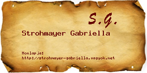 Strohmayer Gabriella névjegykártya